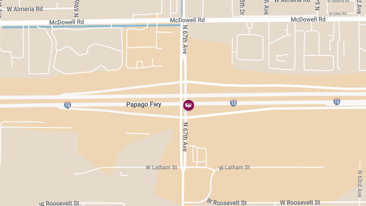Injuries Reported in Crash at 67th Ave & I-10
