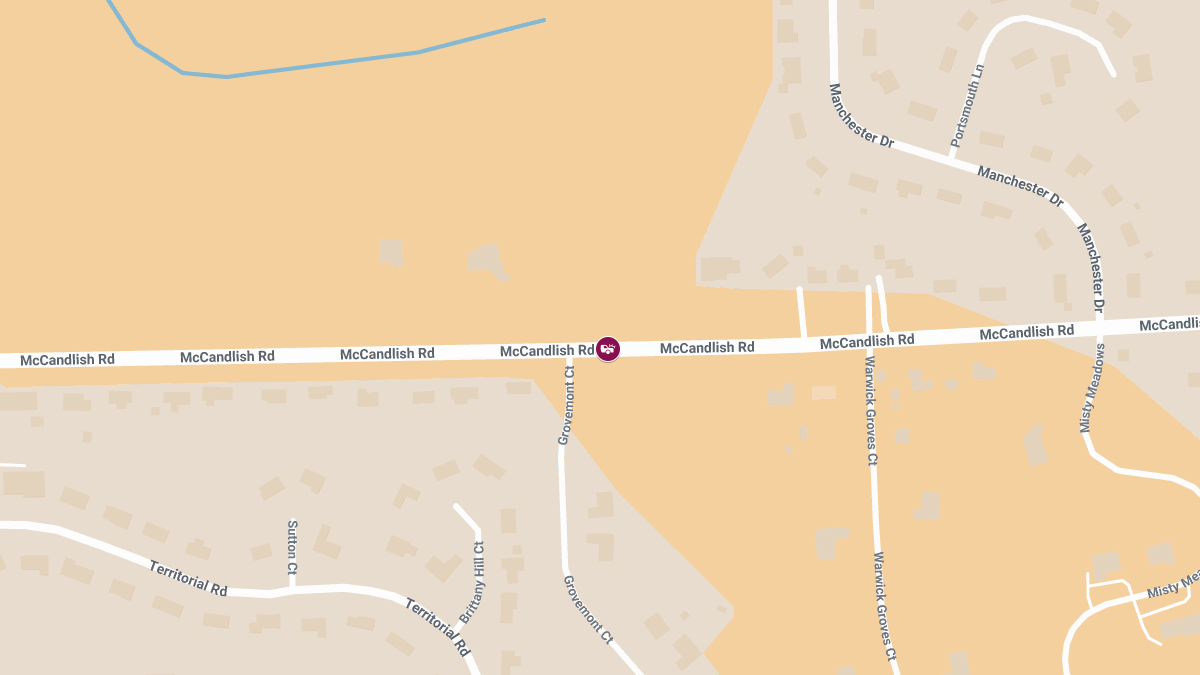 Injuries Reported in Crash at McCandlish Rd & Grovemont Ct