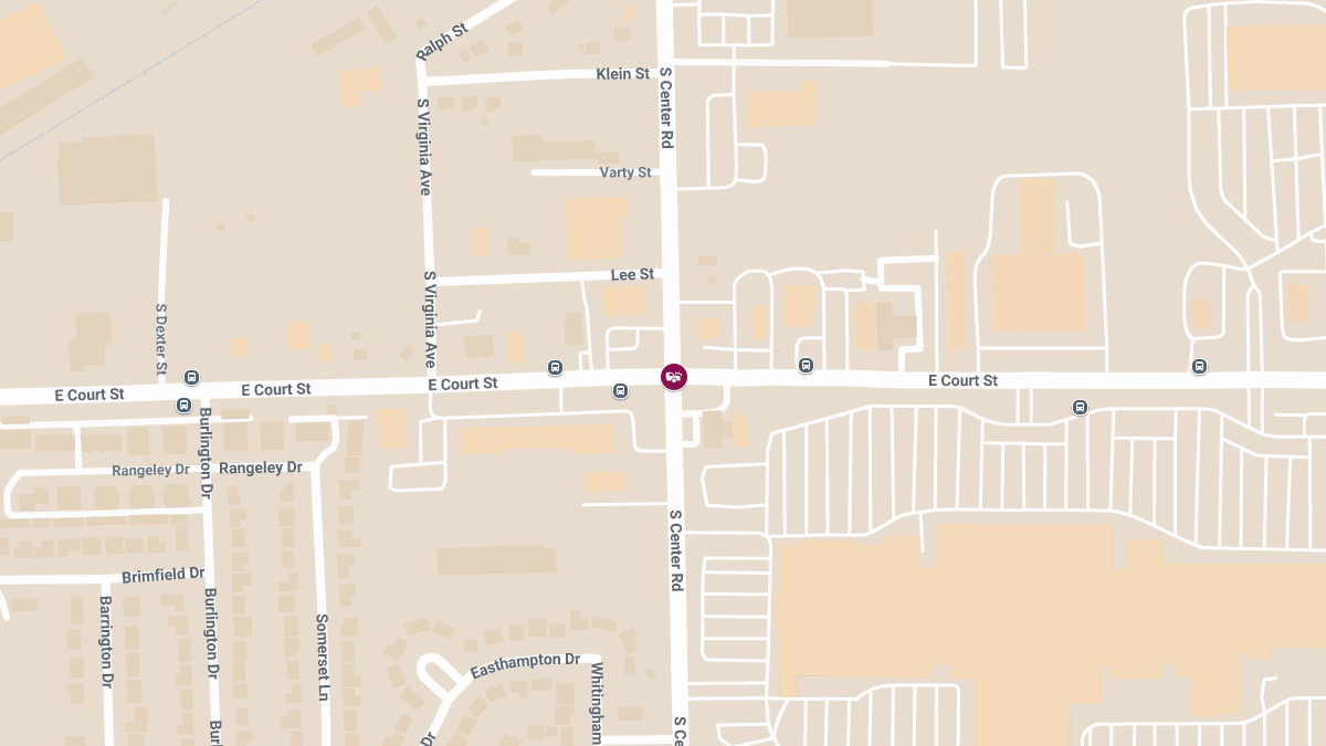 Injuries Reported in Crash at N Center Rd & E Court St
