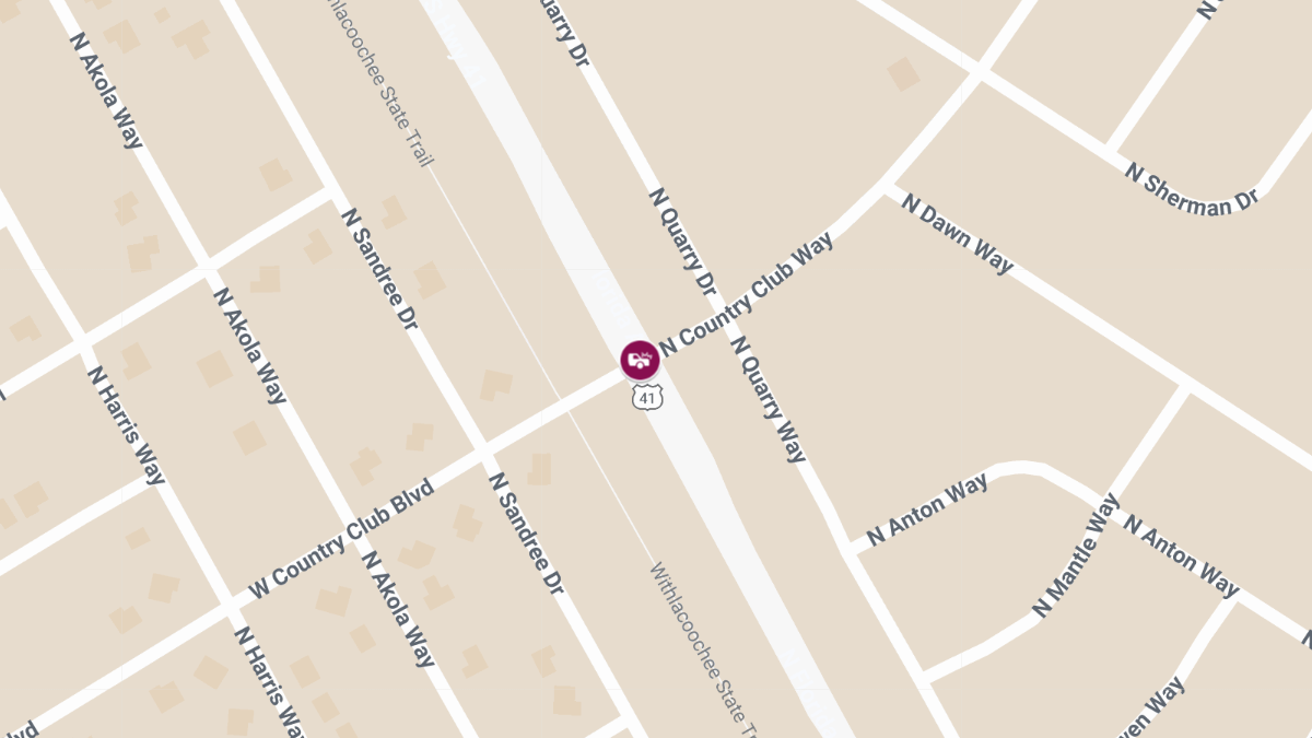 Injuries Reported in Crash at N Country Club Way & N Florida Ave