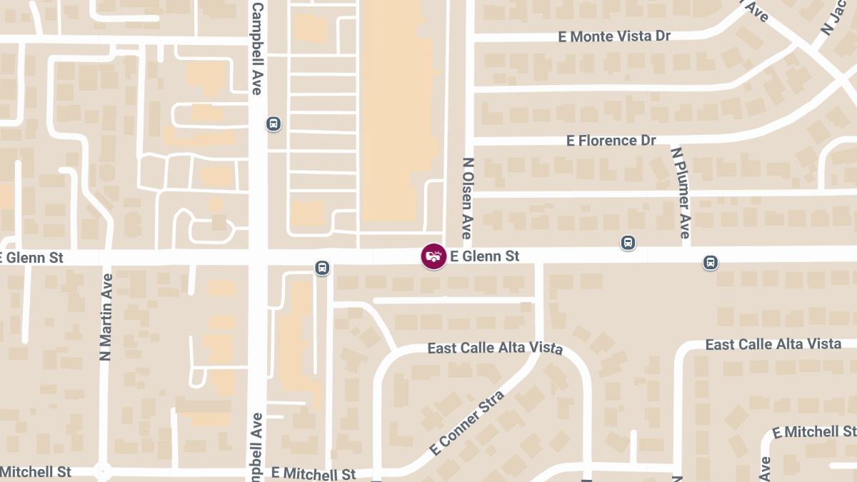 Injuries Reported in Crash at N Olsen Ave & E Glenn St