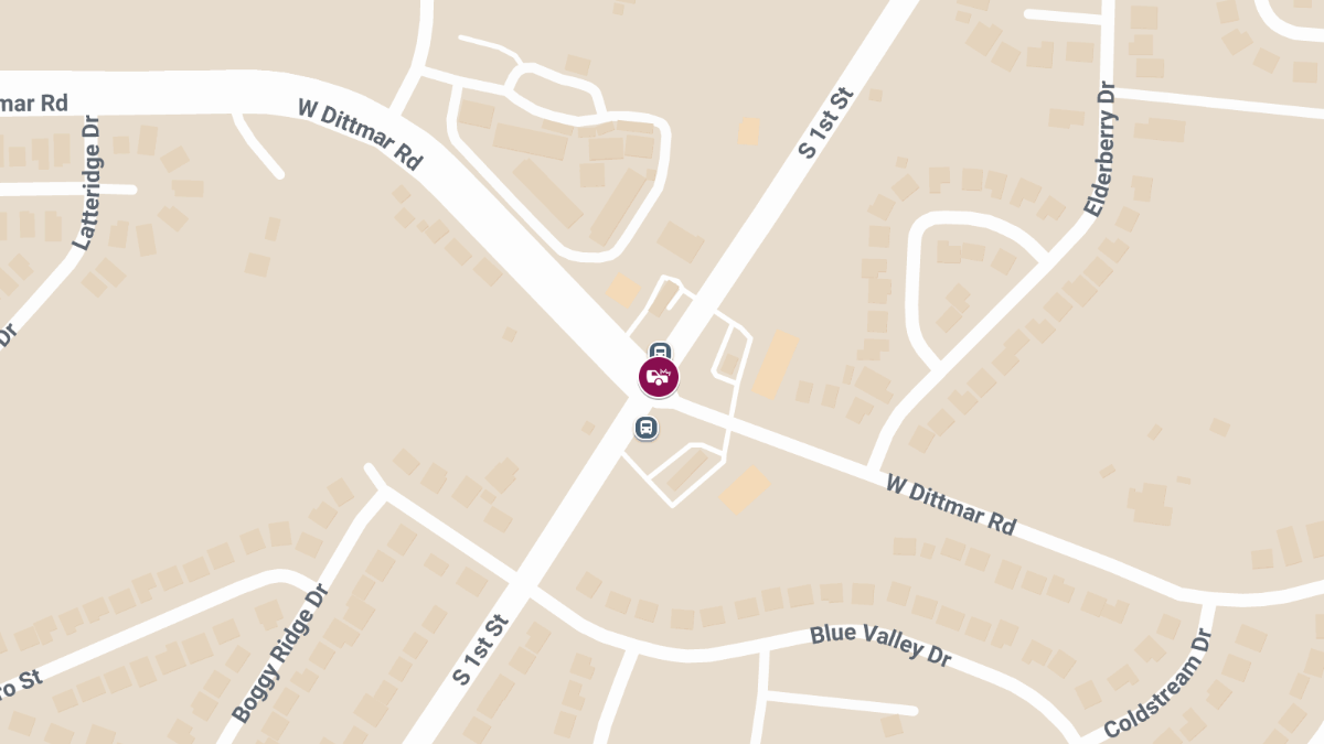 Injuries Reported in Crash at S 1st St & W Dittmar Rd