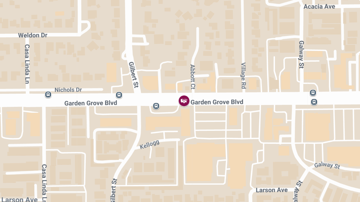 Injuries Reported in Crash on Garden Grove Blvd
