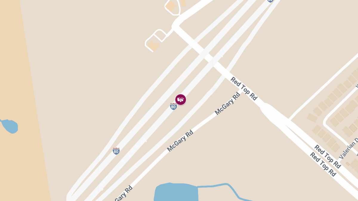 Injuries Reported in Crash on I-80 West Near Red Top Rd