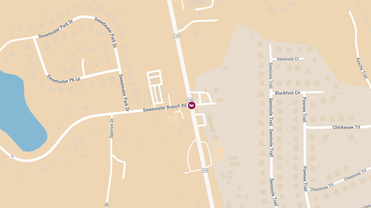 Injuries Reported in Major Crash on AL-165 at Sweetwater Branch Rd