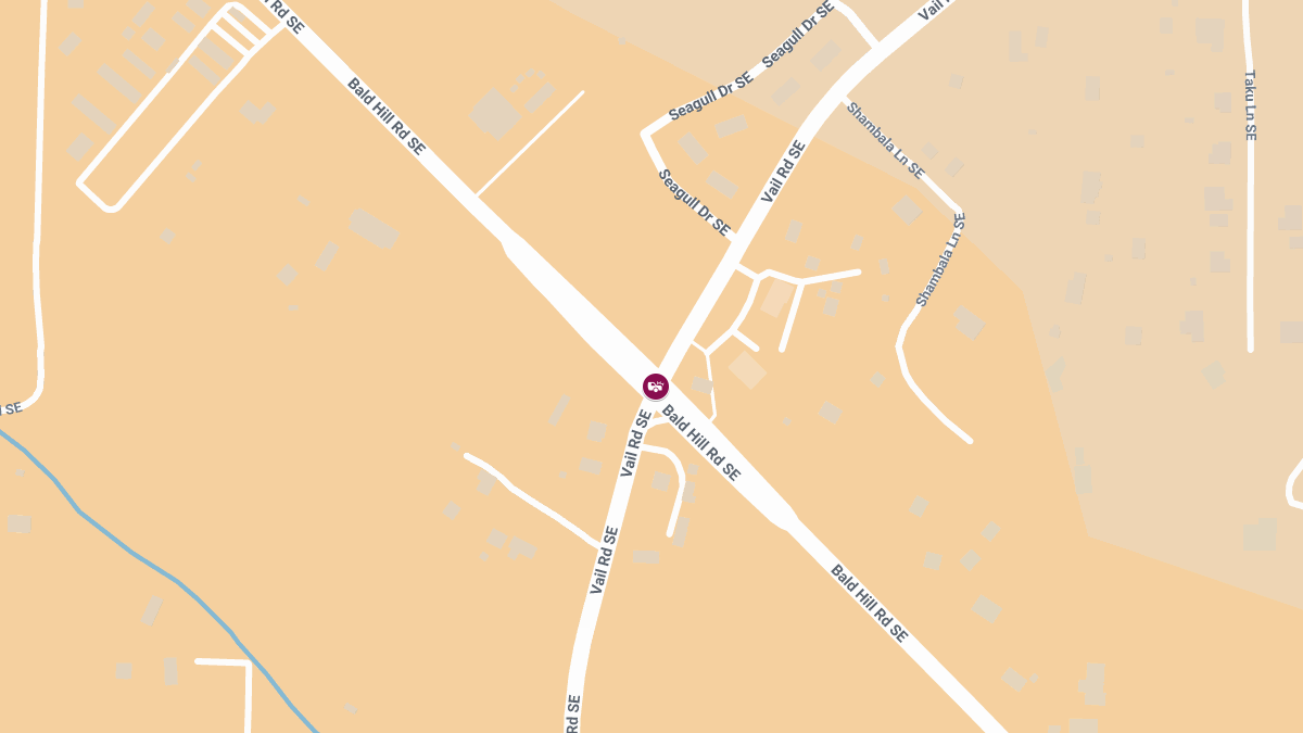 Injuries Reported in T-Bone Crash on Bald Hill Rd SE & Vail Rd SE