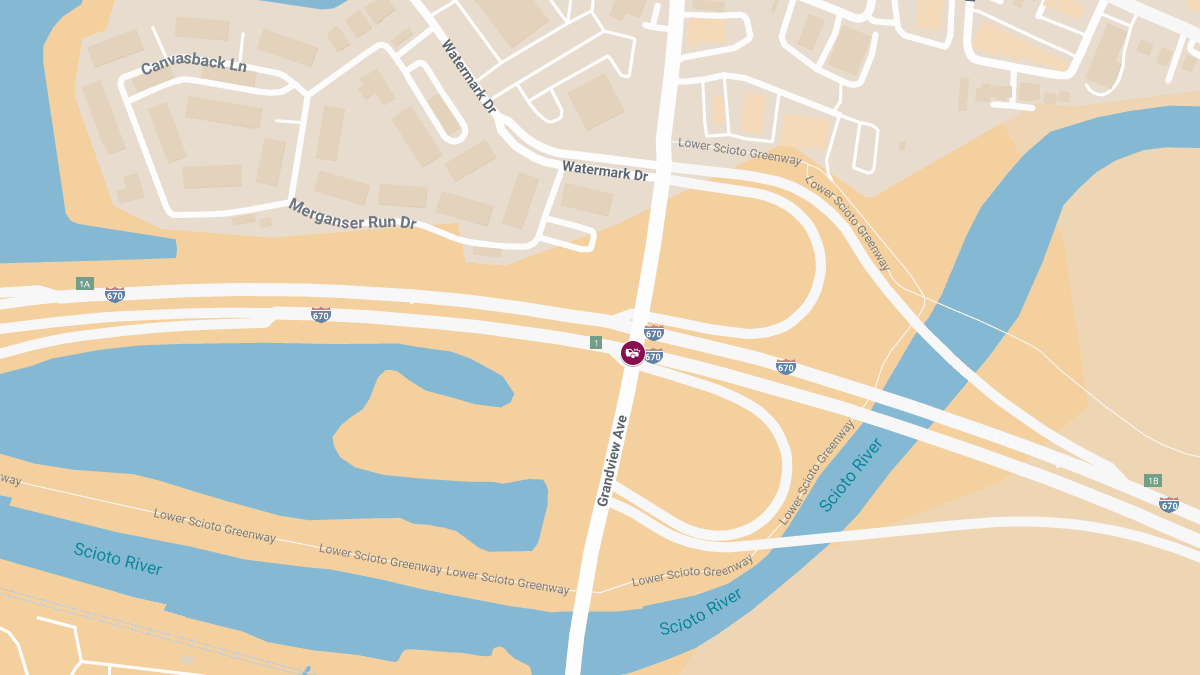 Injuries Reported in Wreck on I-670 E at Grandview Ave