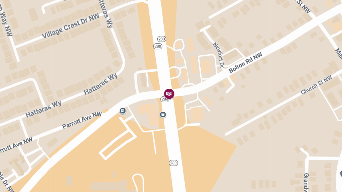 Injuries in Collision at James Jackson Pkwy NW & Bolton Rd NW