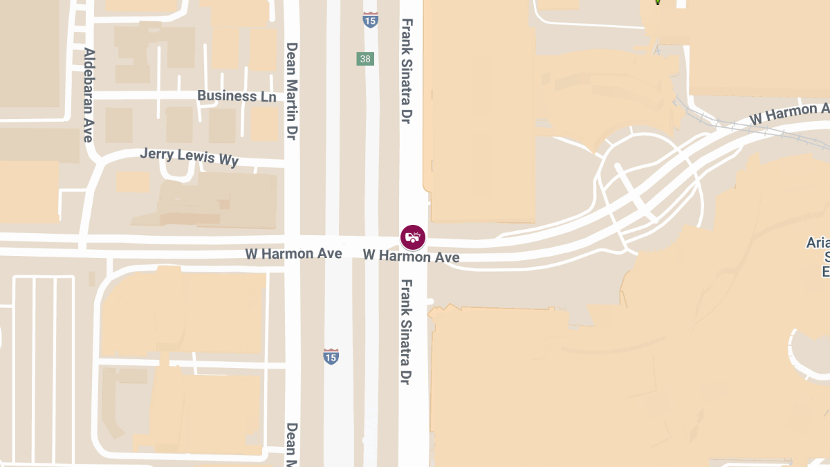 Injuries in Collision at W Harmon Ave & Frank Sinatra Dr