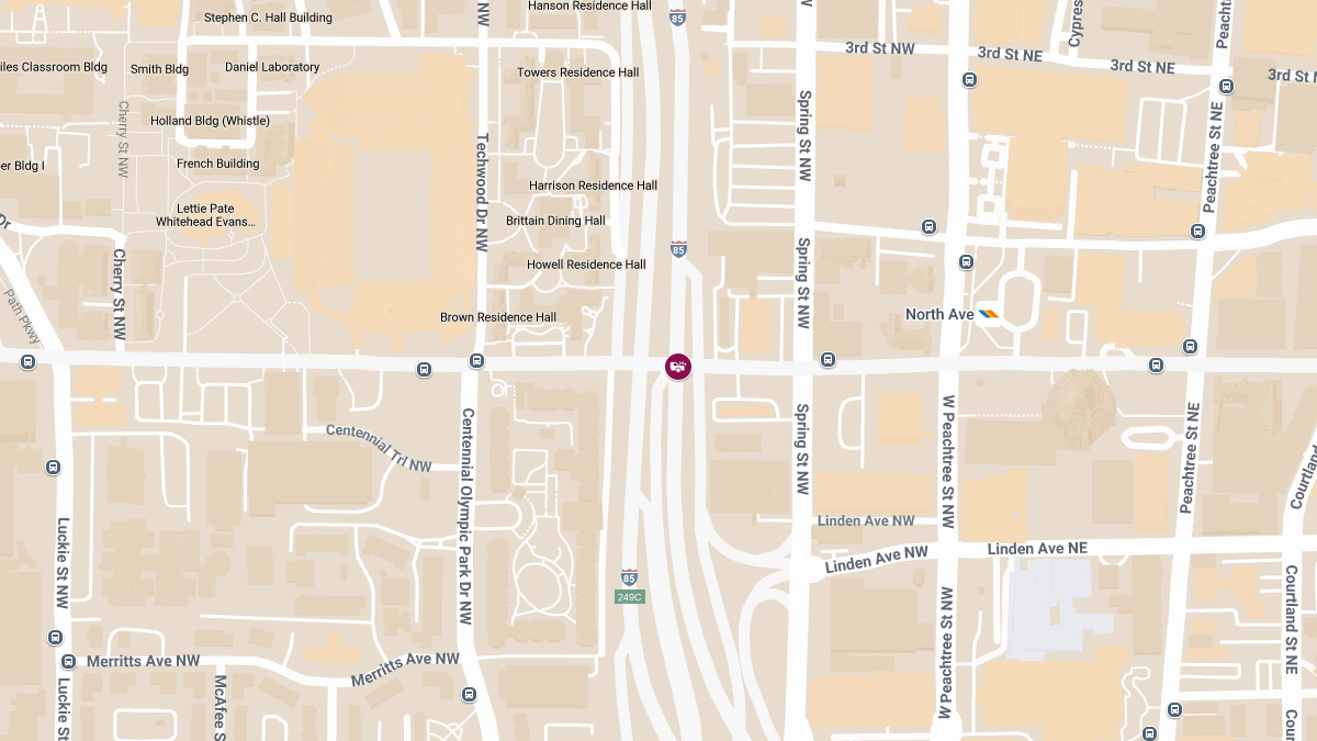 Injuries in Collision on I-75 S at North Ave NW