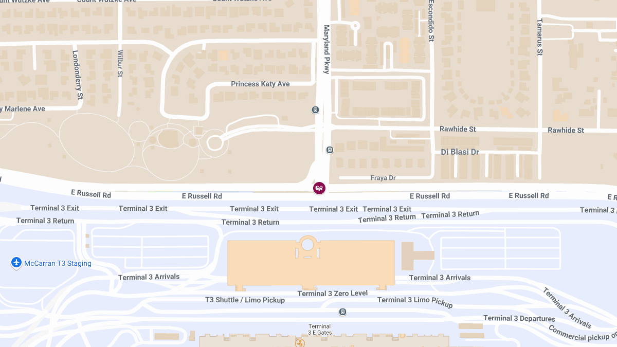 Injuries in Crash at E Russell Rd & S Maryland Pkwy