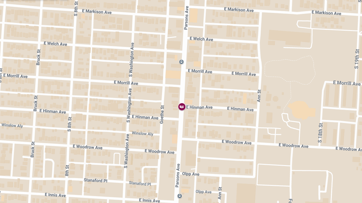 Injuries in Crash at Parsons Ave & E Hinman Ave