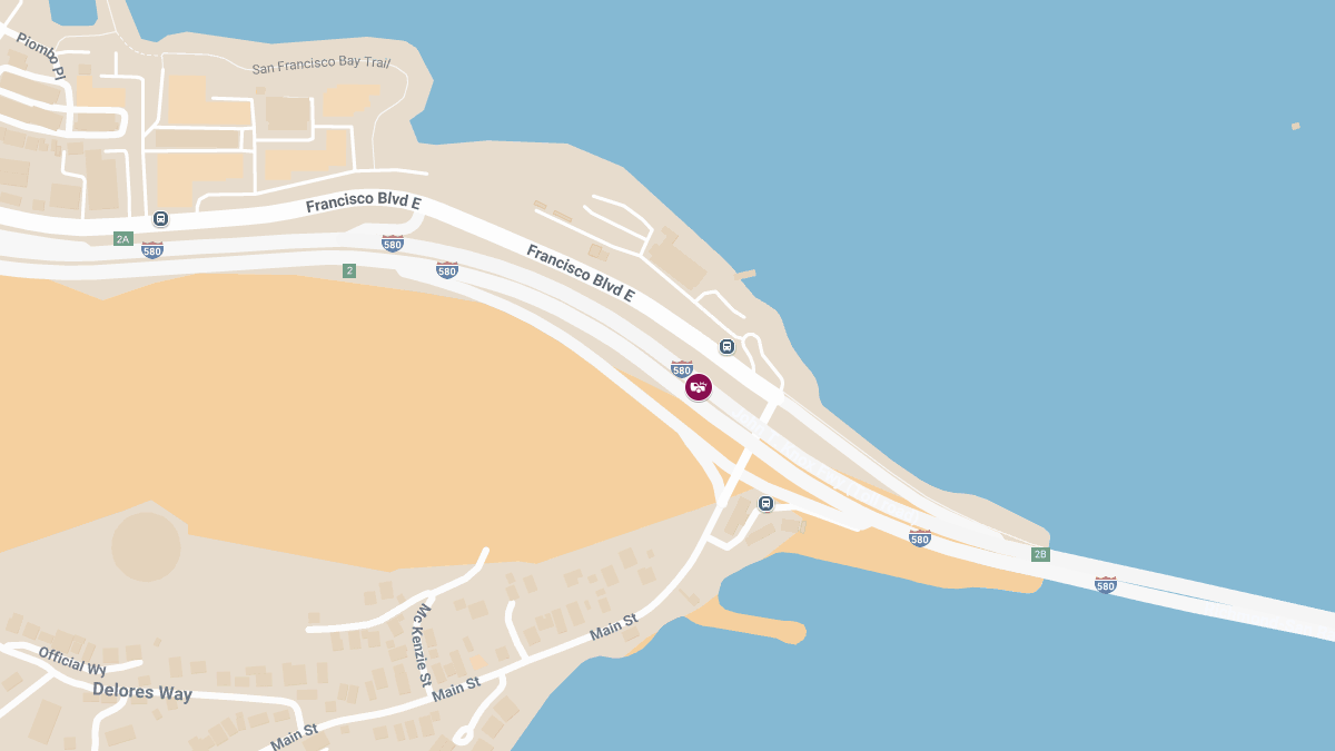 Injuries in Crash on I-580 W Near Main St
