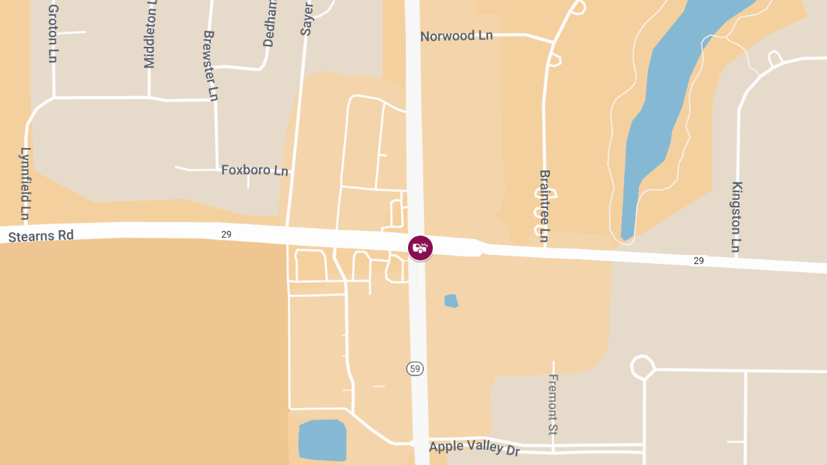 Injuries in Rollover Crash at Route 59 & Stearns Rd 