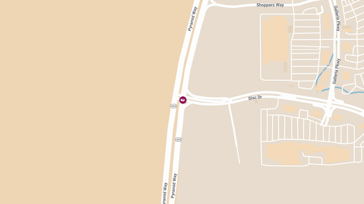 Injuries is Collision at Pyramid Hwy & Disc Dr