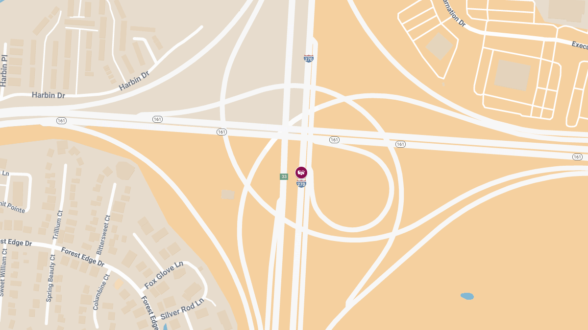 Injury Accident Blocking Two Lanes on I-270 North Before OH 161/Easton