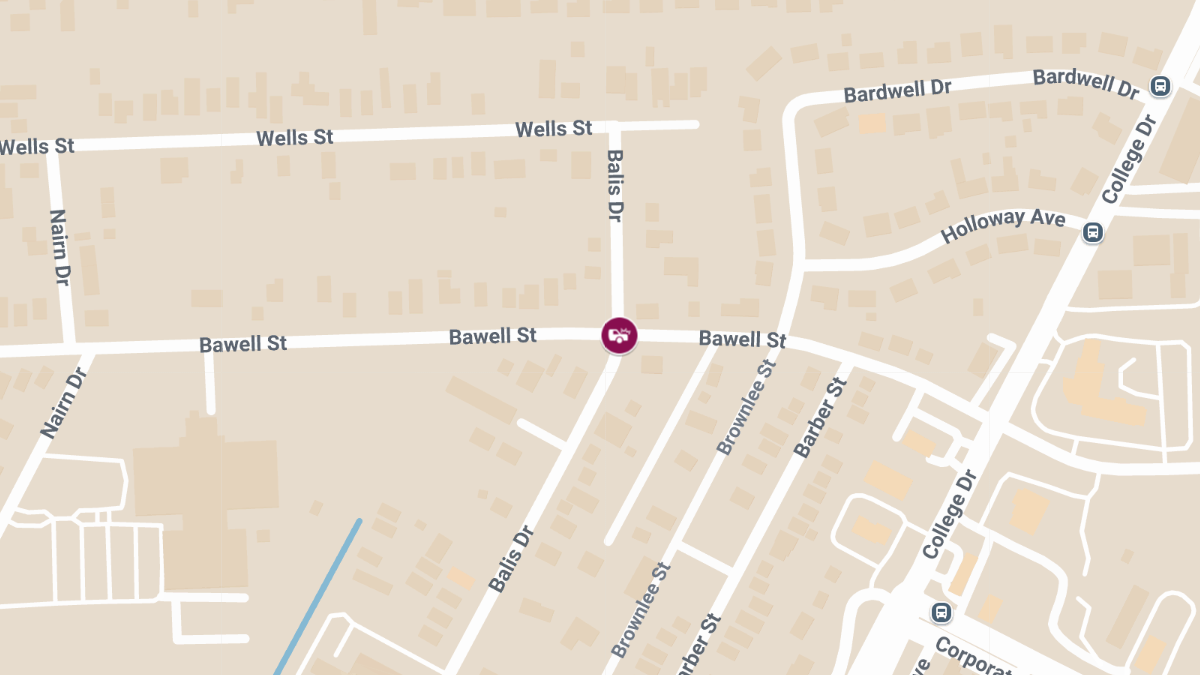Injury Accident Reported on Balis Dr at Bawell St