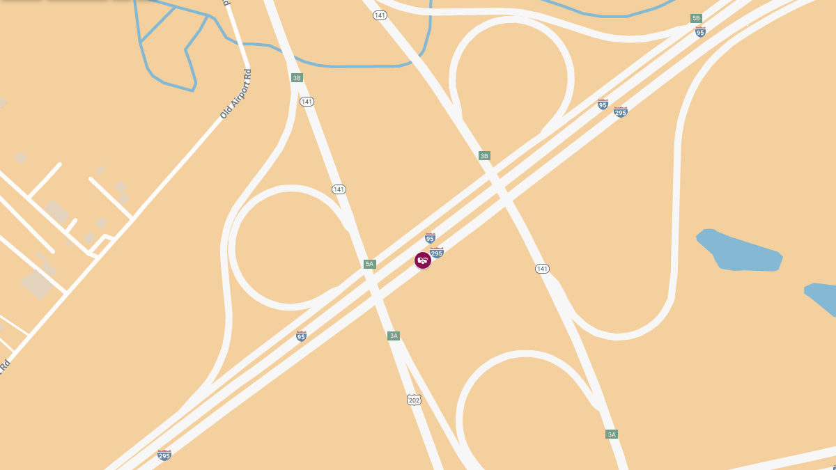 Injury Accident Reported on I-295 NB in Rte 141 Work Zone