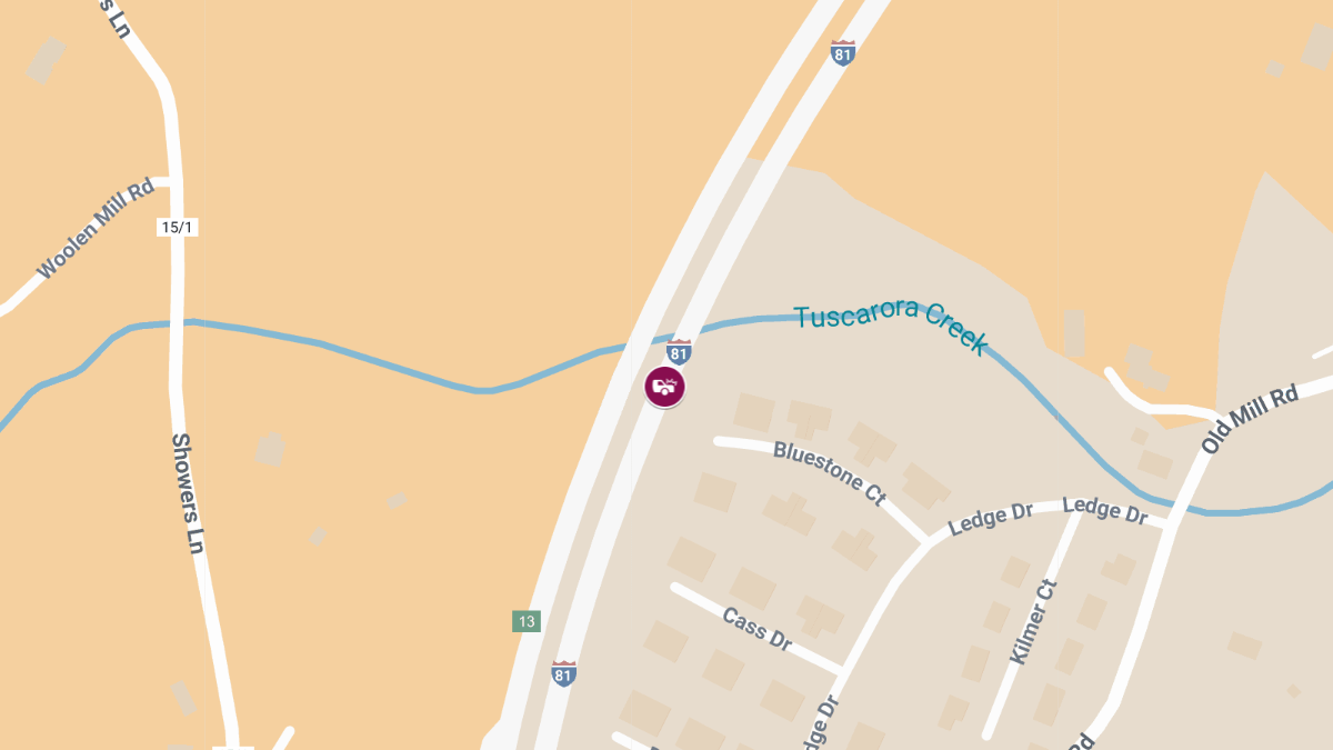 Injury Accident Reported on I-81 NB near MM 140.2