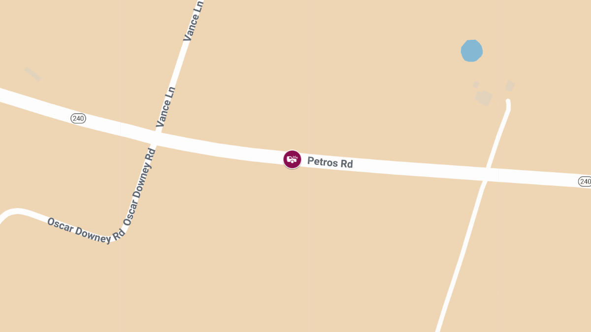 Injury Accident Reported on Petros Rd