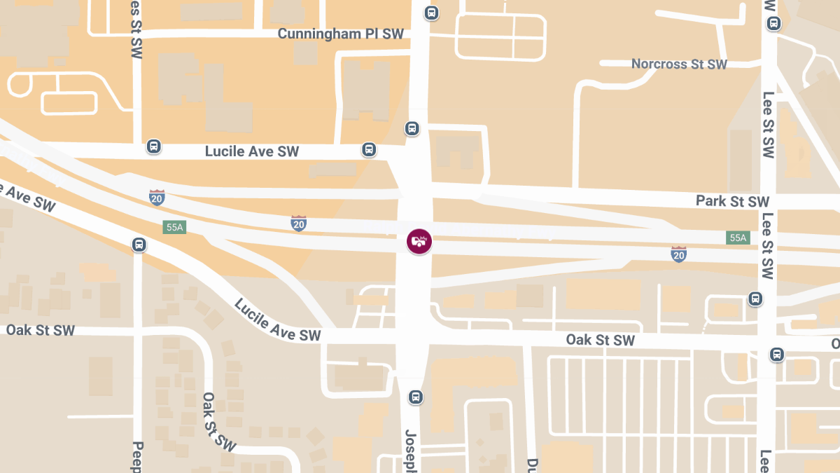 Injury Accident at Joseph E Lowery Blvd SW & I-20 W