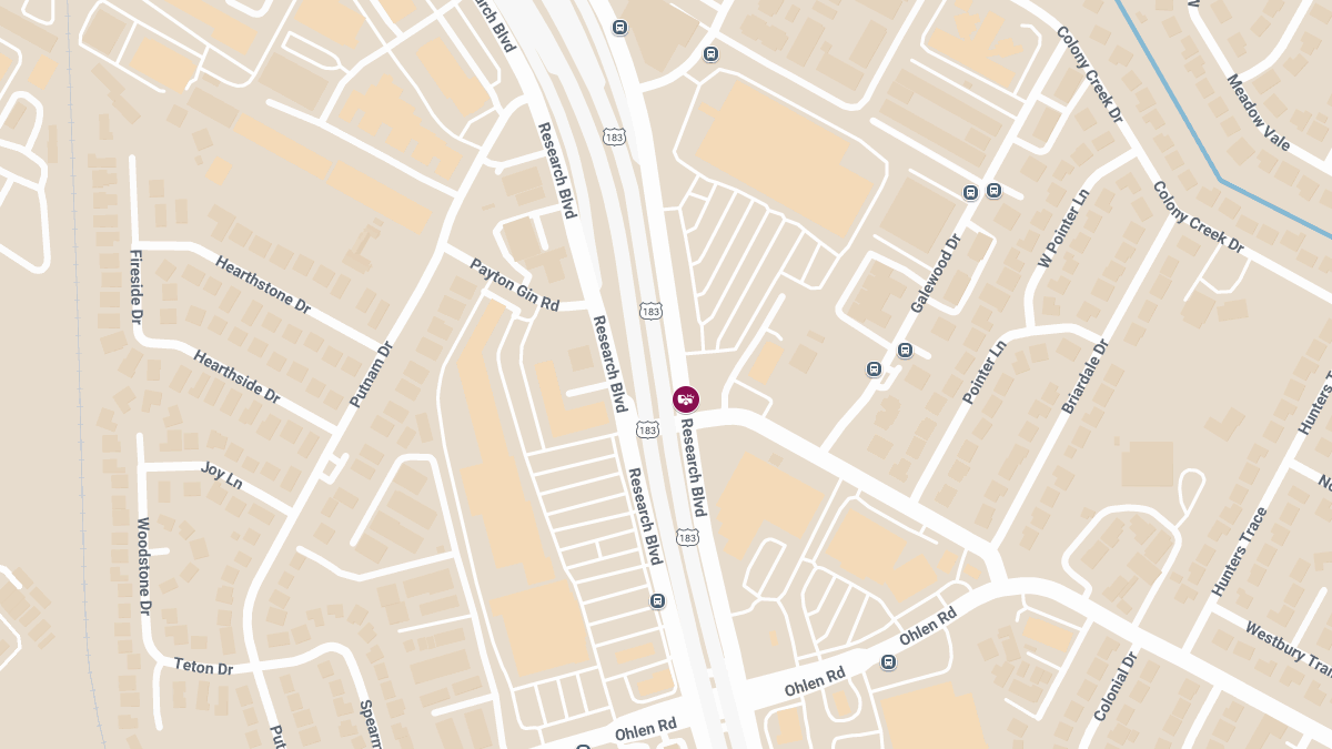 Injury Accident at Payton Gin Rd & Research Blvd SVRD NB