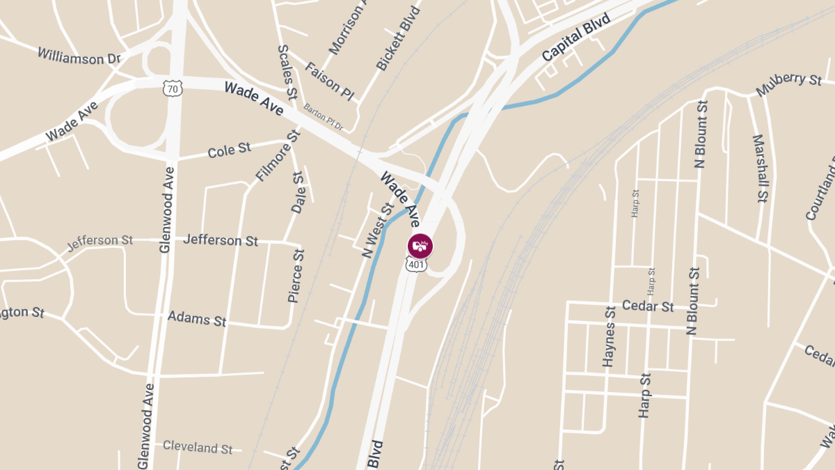 Injury Accident on Ramp from Capital Blvd SB to Wade Ave WB