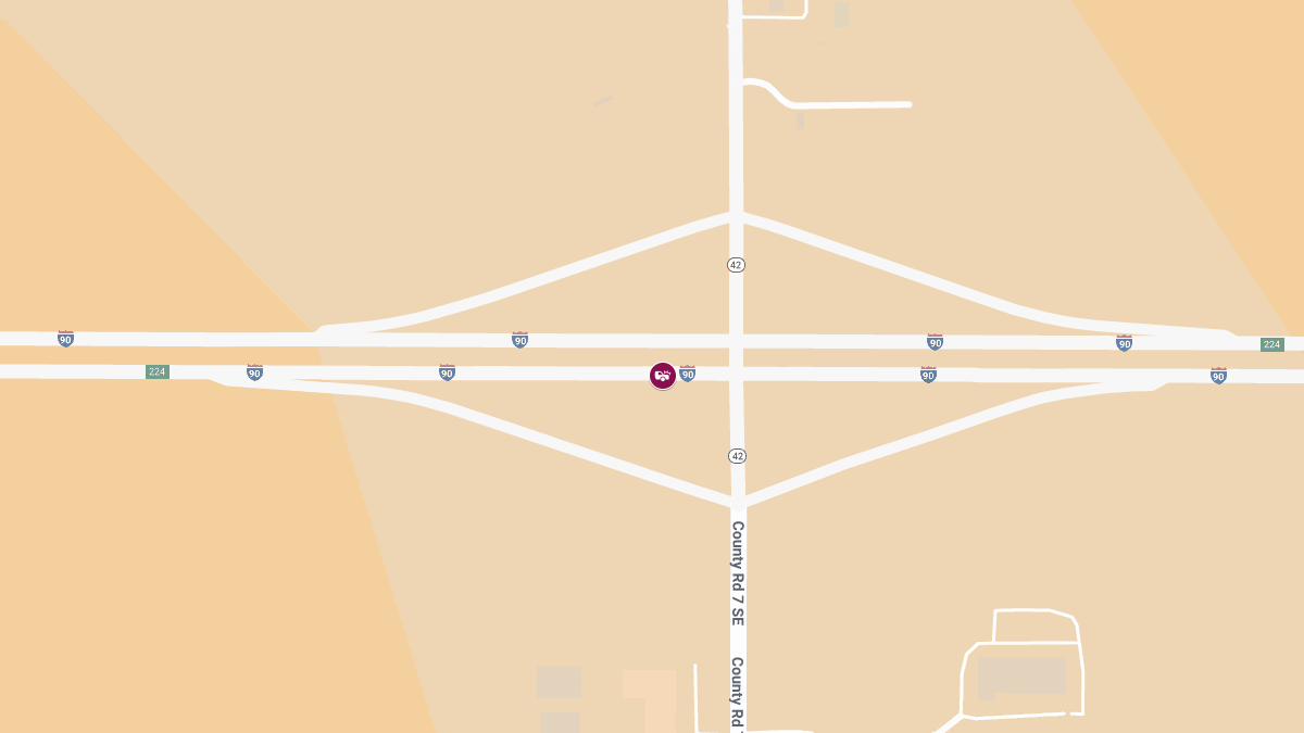 Injury Accident on WB I-90 at MP224