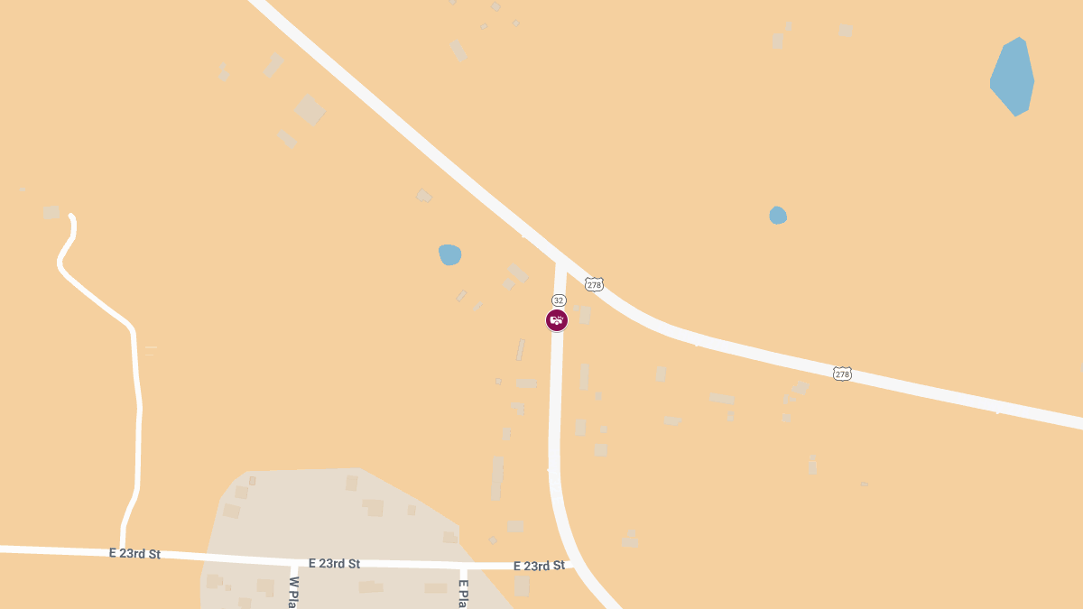Injury Accident on WB State Highway 32 Near U.S. Highway 278