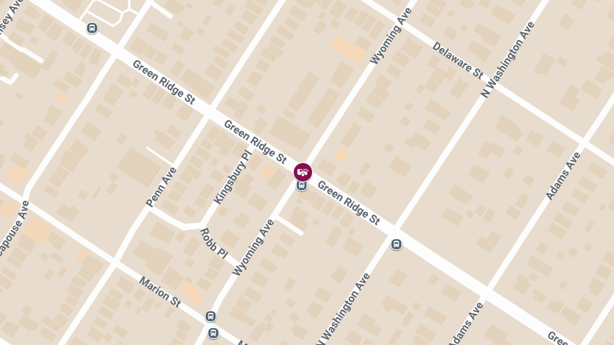 Injury Collision Blocks Greenridge St & Wyoming Ave