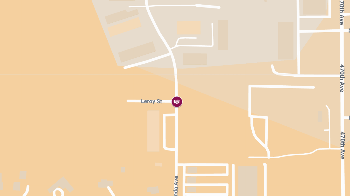 Injury Collision Reported at LeRoy St & Linda Ave