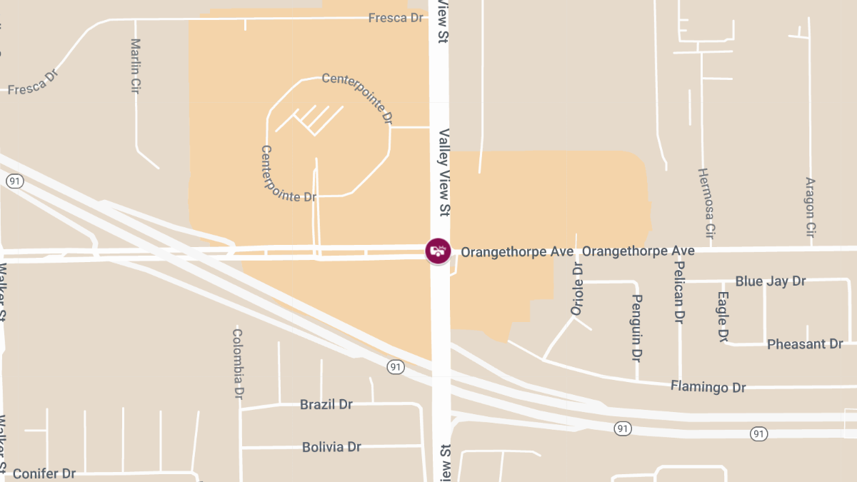 Injury Collision Reported at Valley View St & Orangethorpe Ave
