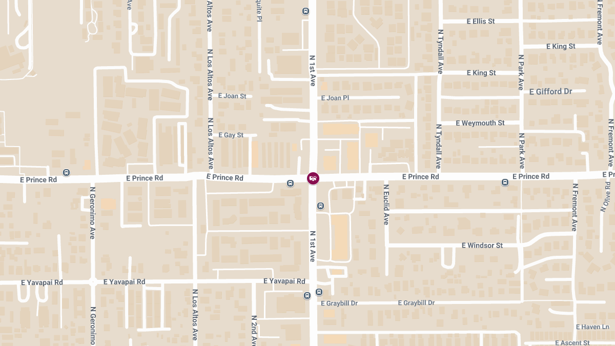 Injury Collision at 1st Ave and E Prince Rd