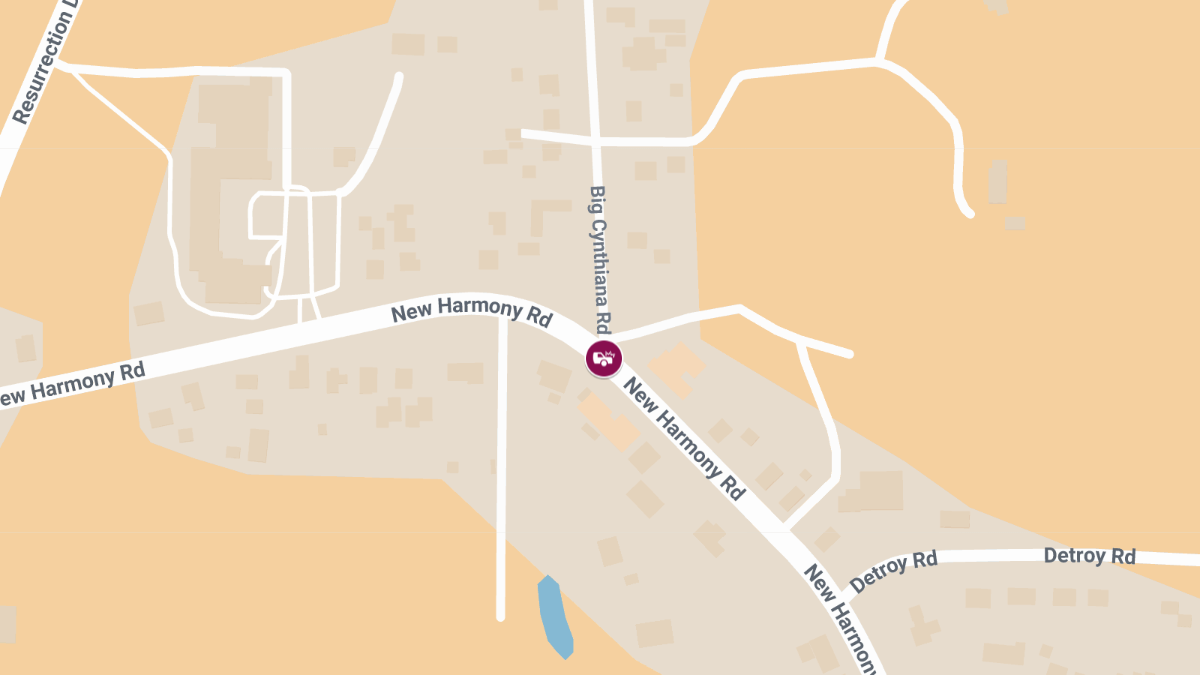 Injury Collision at Boonville-New Harmony Rd & Big Cynthiana Rd