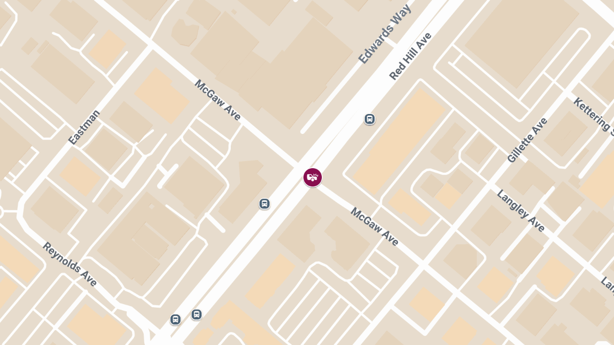 Injury Collision at Red Hill Ave & McGaw Ave
