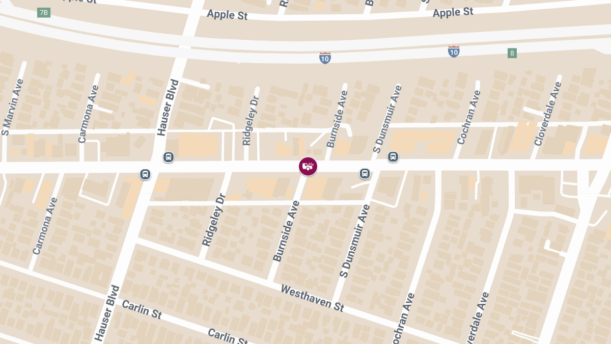 Injury Collision at W Adams Blvd & S Burnside Ave