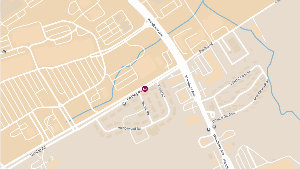 Injury Collision on Gosling Rd Near Woodbury Ave