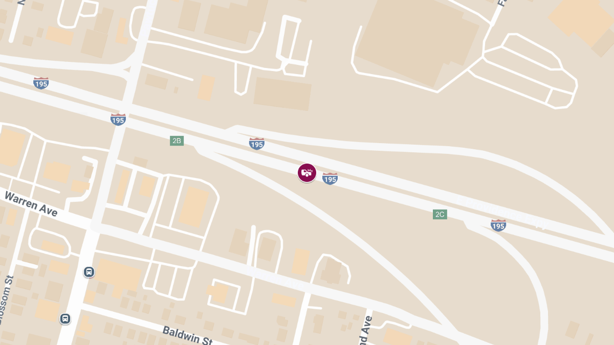 Injury Collision on I-195 WB Near Exit 2 Cleared