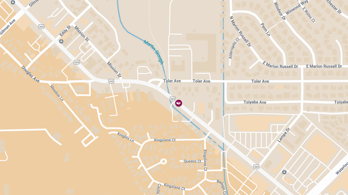 Injury Collision on US 395 SB