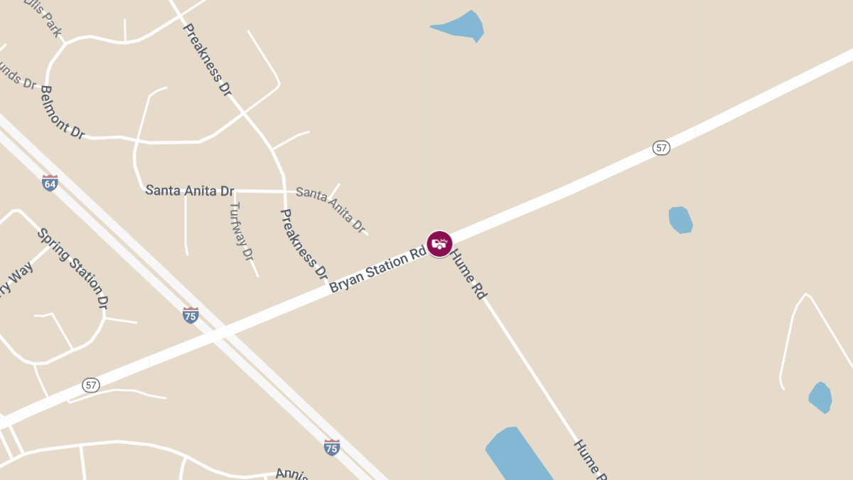Injury Collisions Reported on Bryan Station Rd and Man O War Blvd
