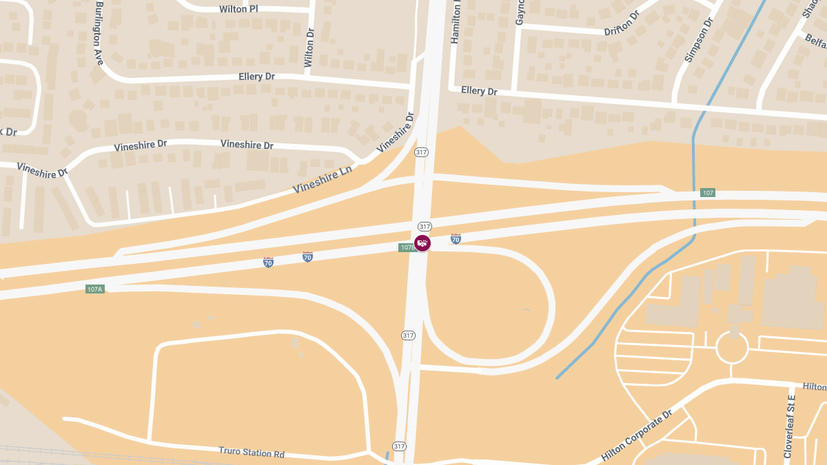 Injury Crash Blocking Traffic on S Hamilton Rd at I-70 West