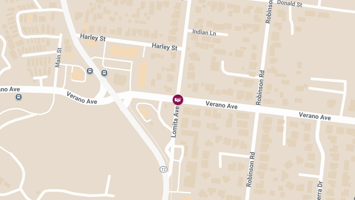 Injury Crash Blocks Lanes at Verano Ave & Lomita Ave