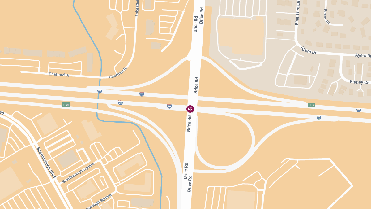 Injury Crash Blocks Right Lane on Brice Rd at I-70