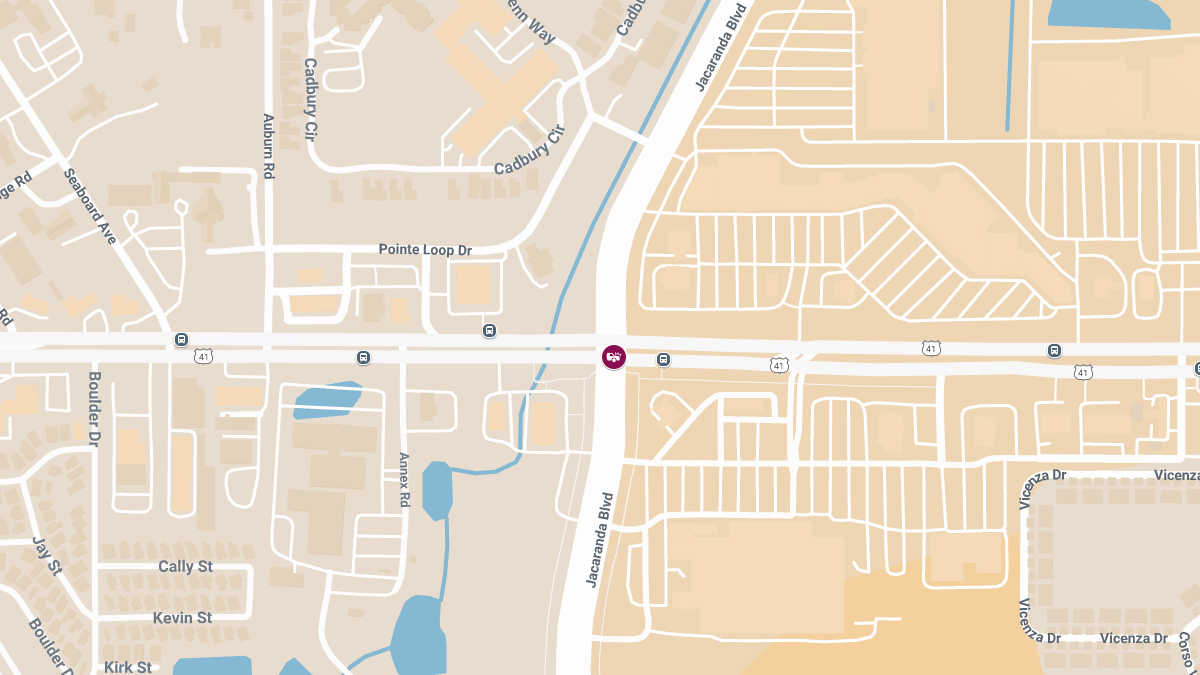 Injury Crash Causes Roadblock at Jacaranda Blvd & Tamiami Trl S