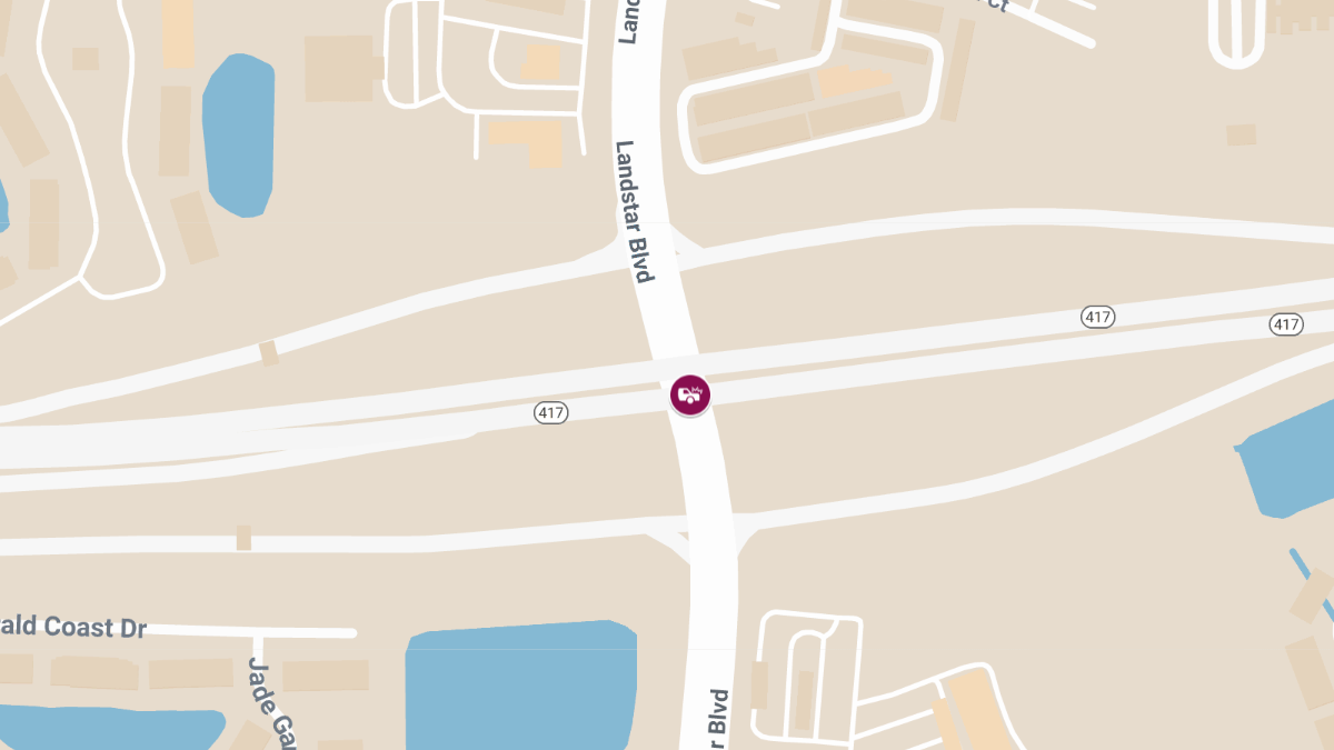 Injury Crash Causes Roadblock at Landstar Blvd and SR-417