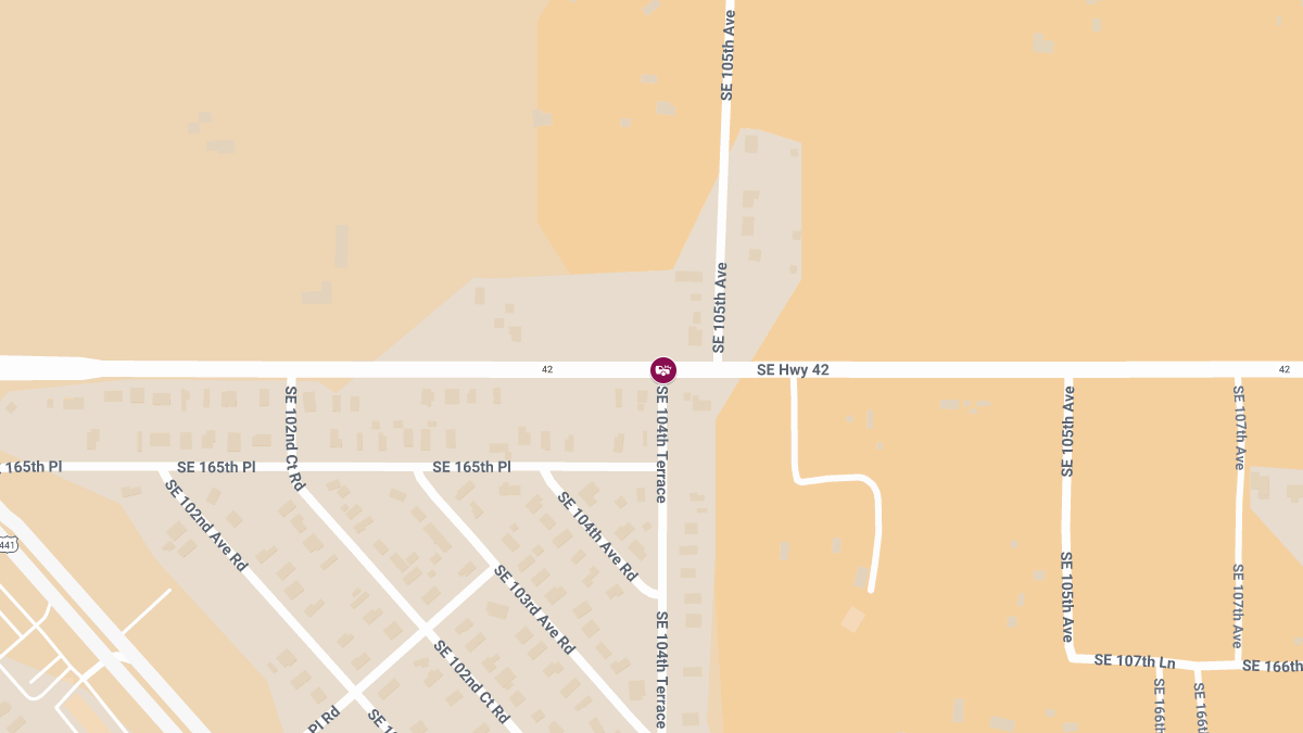 Injury Crash Causes Roadblock on SE Hwy 42 & SE 104th Ter