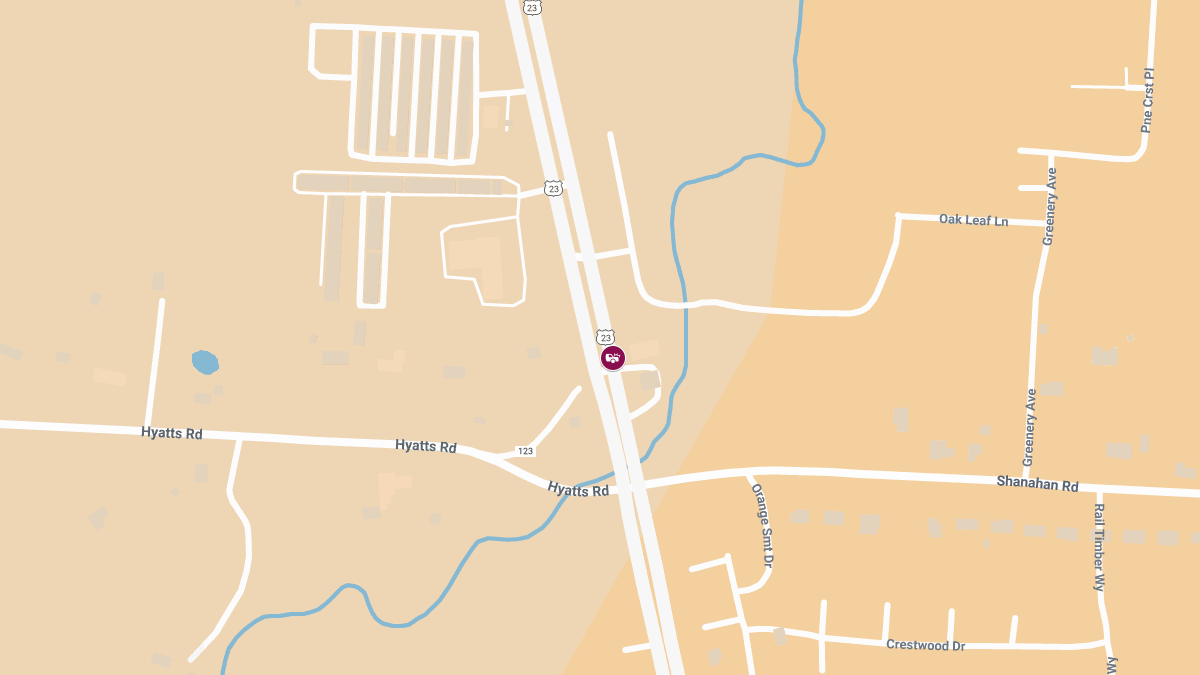 Injury Crash Closes US 23 South Near HyattsShanahan Rds