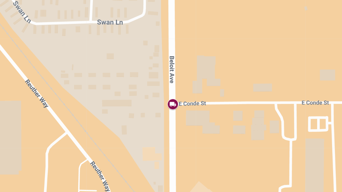 Injury Crash Involving Pickup Truck and Semi at Conde St & Beloit Ave