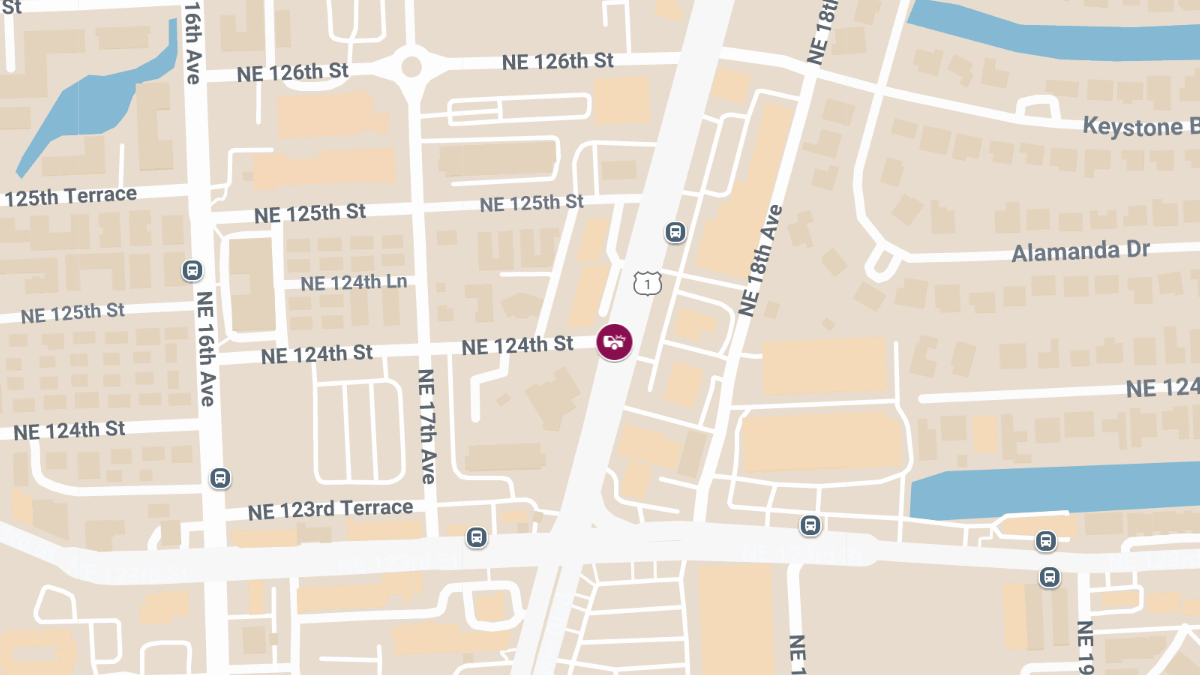Injury Crash Involving Red Hyundai Kona at NE 124th St & Biscayne Blvd