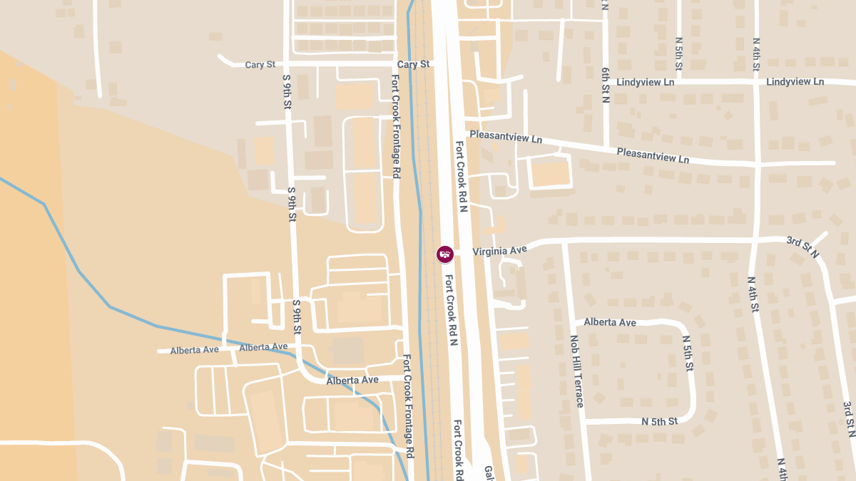 Injury Crash Involving Three Vehicles at Fort Crook Rd N and Virginia Ave